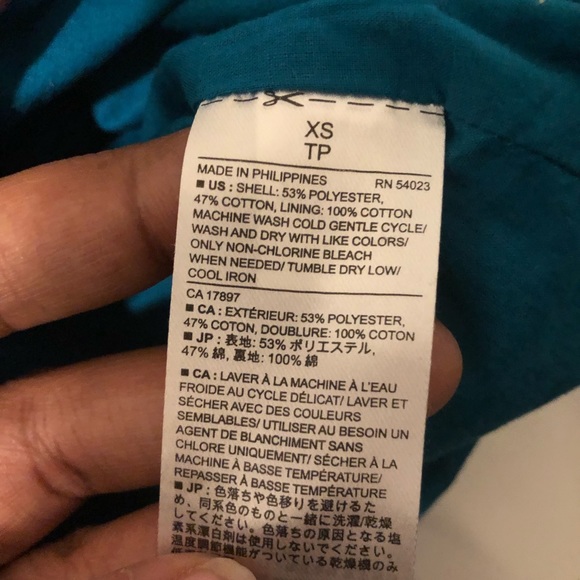 Banana Republic teal sleeveless top size xs - Picture 4 of 4